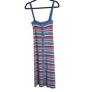 FRNCH Tania Long Striped Skinny Dress - New With Tags